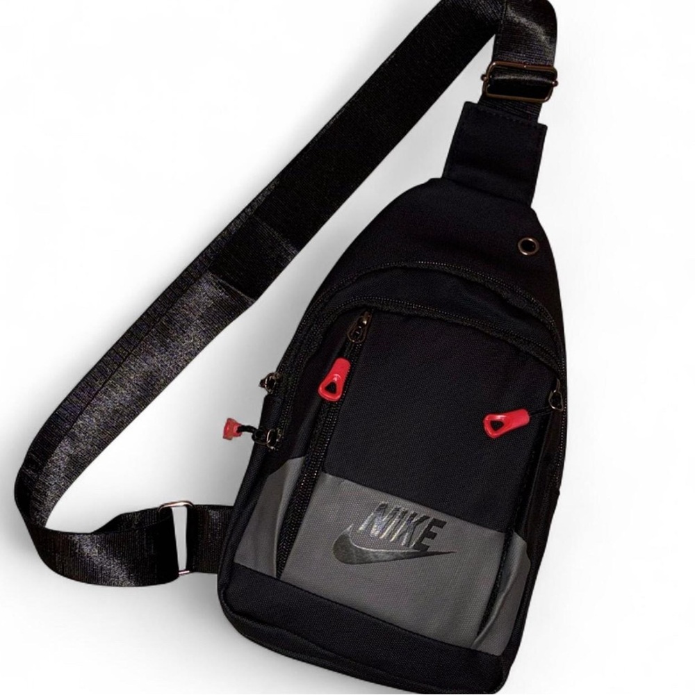 NWT Nike Sling Bag Backpack Carry On Shoulder School Bag Black, Red, Grey
